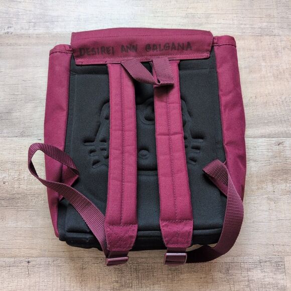 Vintage Hello Kitty Angel Wing Sanrio Embroidered Canvas Mini Backpack Maroon main image 4